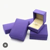 Paper Cardboard Jewelry Gift Box Storage Necklace Pendant Earrings Packaging Boxes Purple Velvet