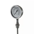 Process industry stainless steel thermometer straight pressure stem oil filled thermometer