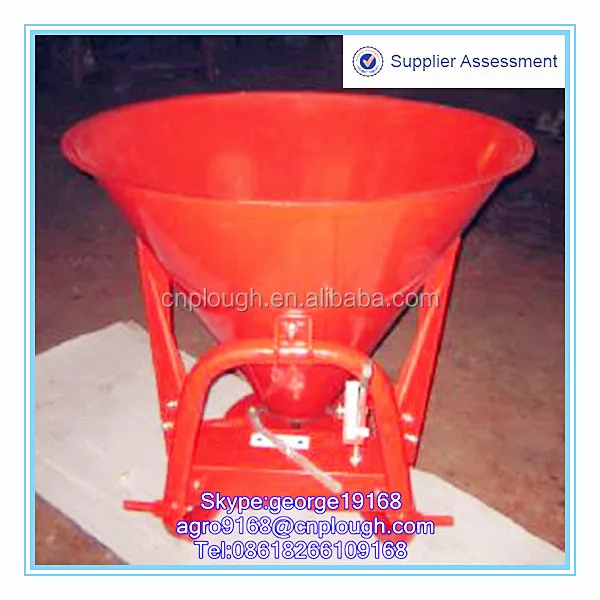 tractor 3 point rotary disc funnel-shaped fertilizer spreader