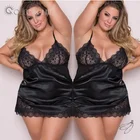 Plus Size Sexy Lace Sleepwear Transparent Mature Woman Sexy Lingerie Dress For Women SCG-S16S