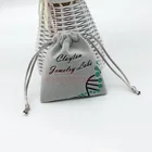 Gray colors velvet drawstring bag for gift,jewelry pouch