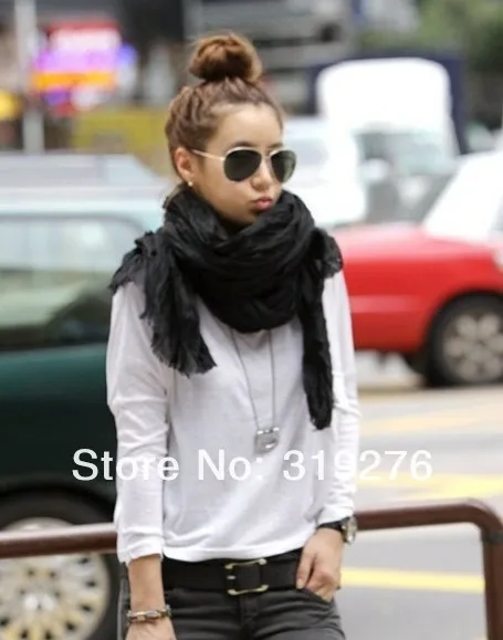 JPscarf 9000 Korean wrinkle scarf wild candy -colored transparent elegant silk scarf shawl lots of colors