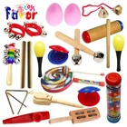 Amazon Hot Sale 14 Types Wooden Percussion Musical Instrument for Kids