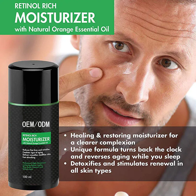 oem odm anti aging skin whitening face night cream for men
