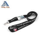 Black color sublimation printed metal buckle bottle opener lanyard