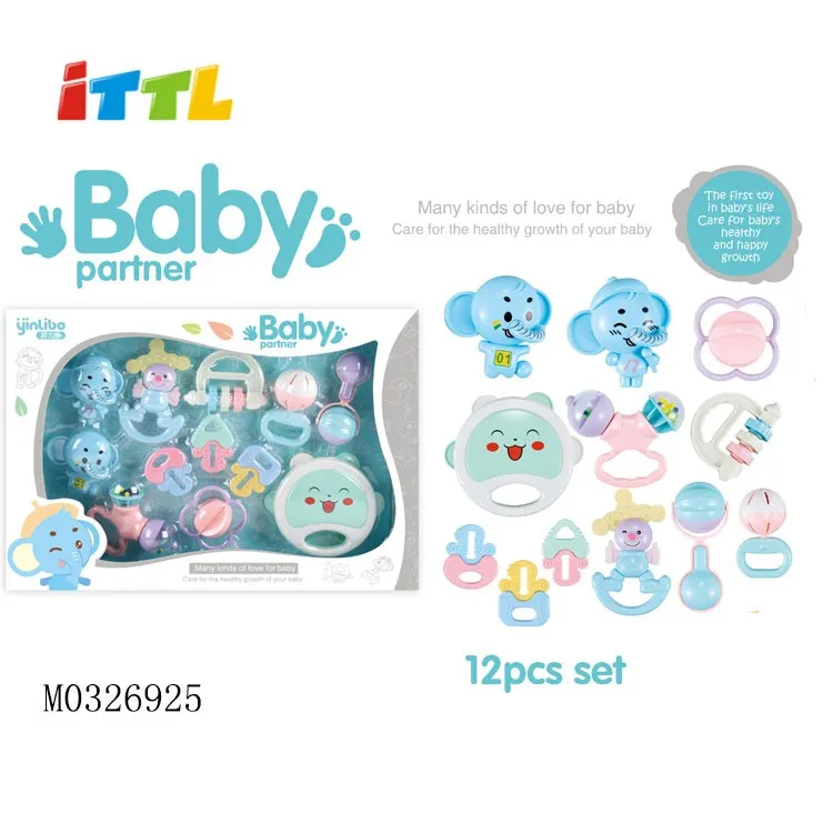 cute wholesale funny baby rattle ring for kids toy plastic baby