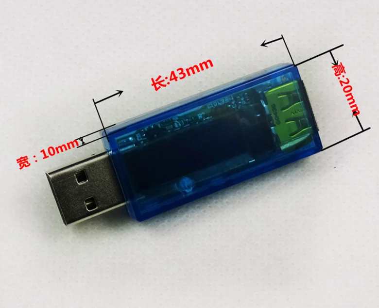 White USB voltage and current meter power capacity mobile power test detector 0.91 inch OLED display