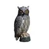 Full Body Plastic Curvy Owl Decoy Fake Replica Hawk Hunting Decoy or Garden Ornament Repelle