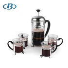 1000ml Stainless Steel and Glass Type French Press Set