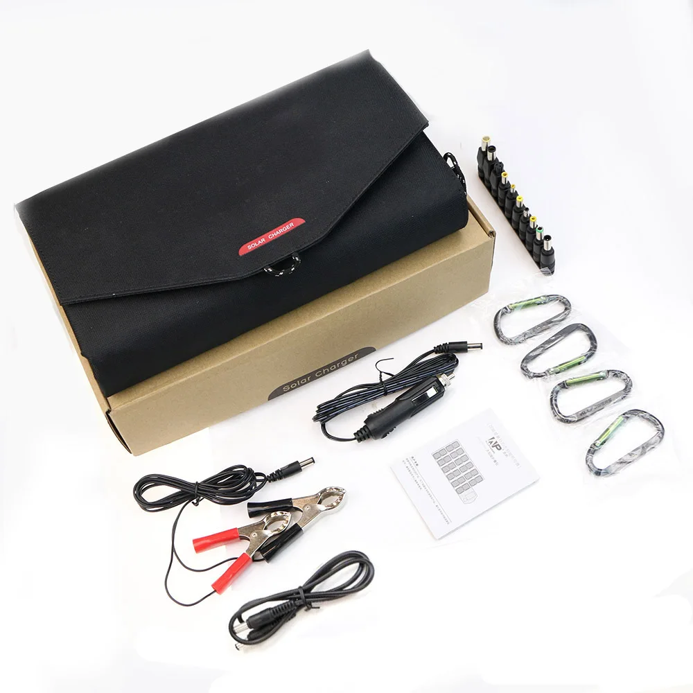 Portable Flexilibity Foldable Solar Panel Charger 18V 60W USB DC Dual Output CellphoneLaptop Solar Chargers.jpg