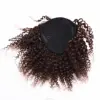 Custom made brazilian Remy Afro Kinky curly drawstring ponytail human hair ponytail extension for black women clip in ponytail