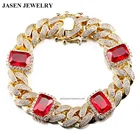 New hip hop fashion jewelry gold chain link cuban miami bracelet, new gold chain bracelet design for men