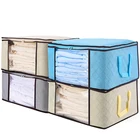 Hanging Zipper Foldable Fabric Underbed Duvet Comforter Storage Bag for clothes