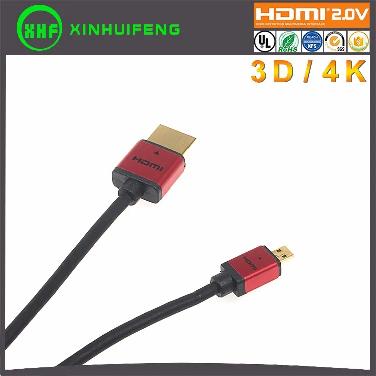 OEM Length Gold Plated HDMI Male to Type D Micro Female Cable supporting 1080P - ANKUX.COM