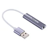 Aluminum Shell 3.5mm Jack External USB Sound Card HIFI Magic Voice 7.1 Channel Adapter Free Drive for Computer