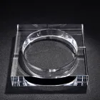 Custom engraved crystal cigar ashtray large home hotel transparent ashtray crystal