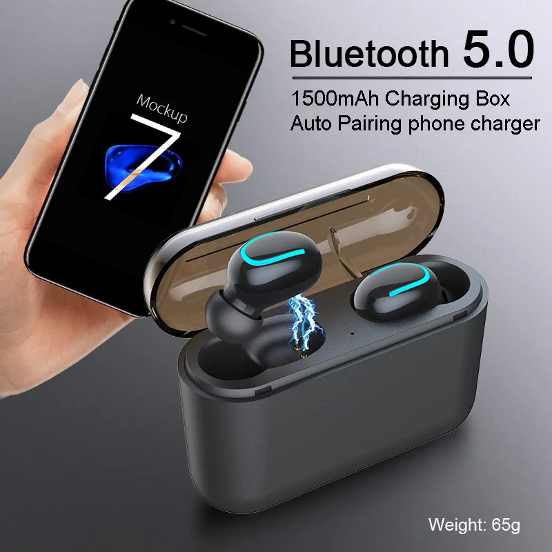 2019 eaby Hot sell TWS Q32 V5.0 blue tooth earphone headphone wireless earphone - ANKUX.COM