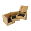 Eco-friendly bamboo jewelry storage box keeps jewelry and accessories organized and protected with Lid