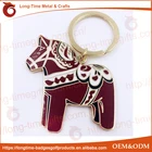 promotional gift spain luxury gold plating animal horse shaped souvenir keychain