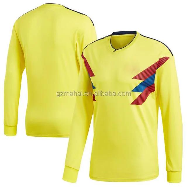 Long sleeve 2018 world football jersey original thai quality soccer shirt JAMES custom