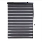 Dark Grey Sheer Striped Roller Blind/Shade,42'' X 78'' zebra blinds