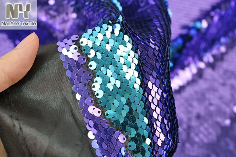nanyee textile light purple color changing sequin