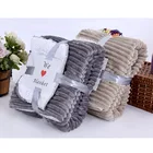 promotion super soft embossed 2ply flannel fleece sherpa blanket