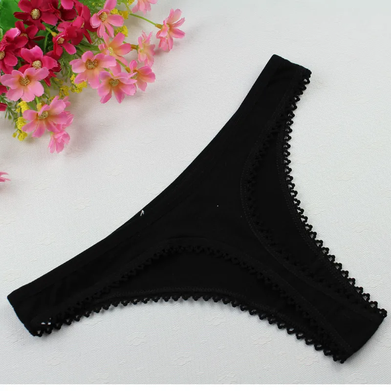 Stock Women underwear decorative border Head printing bragas thongs String Wholesale Cotton women's Sey Panties Sey Underwear Br