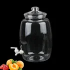 Hotel Furniture shopping mall clear larger volume have lid plastic drinking bucket water milk pot cup dispenser