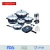 cooklover 22pcs die casting aluminum non stick Cookware Set/sauce pot/saucepan/frypan/double grill pan