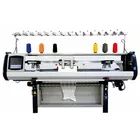 Computerized Flat Knitting Machine with three Carrier Control