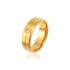 R-69 xuping simple elegant style 24k golden plated single stone women finger ring