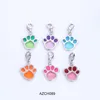 Best selling wholesale custom enamel dog paw print charms