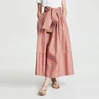 Cotton Women Summer Stripe Maxi Skirt Custom Design Wholesale Long Skirt