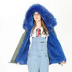 Myfur Customized Lamb Fur Hooded and Lined Winter Parka Jackets for Adults