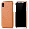 wholesale alibaba ostrich genuine leather case for iphone X,luxury cowhide leather skin back cover shell for iphone X