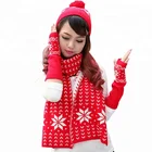 Wholesale Christmas Winter Beanie Hat , Scarf Glove Set for Adult