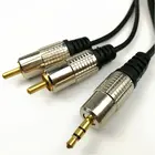 Aux Audio 3.5mm Stereo Male to 2 RCA Plug Male Cable Cord For Phone PC Android
