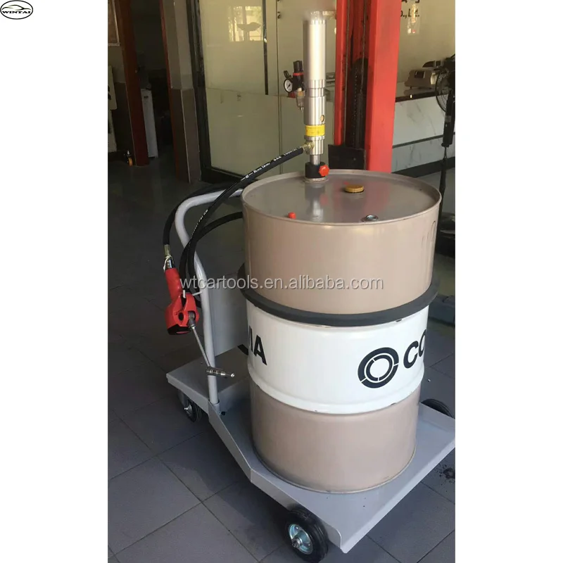 Air Drive Oil Dispenser Kit with 5:1 Oil Pump and Enclosed Hose Reel