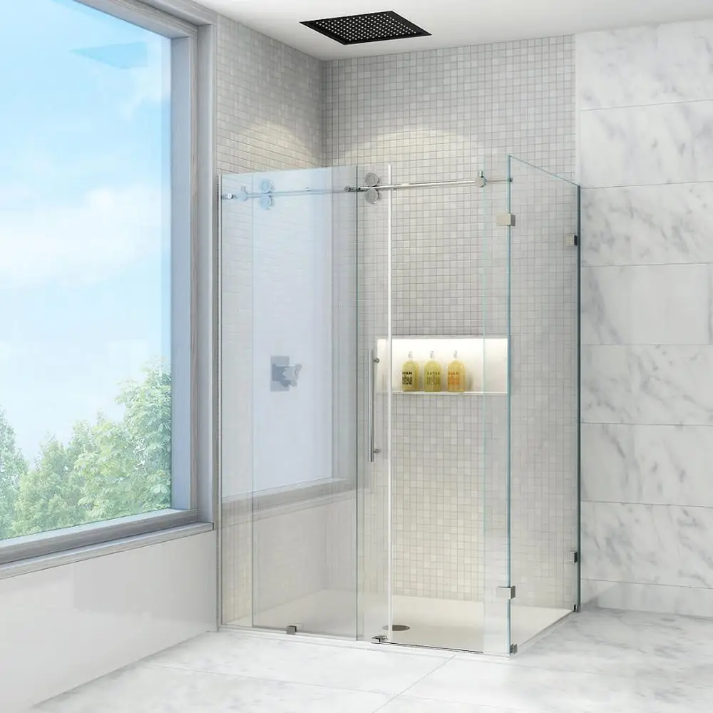 Frameless Pivot Shower Door Free Standing Glass Shower Buy