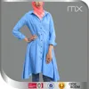 2016 Cheap Leisure Islamic Clothing Beautiful Baby Blue Dress For Women Fabric Comfort Robe