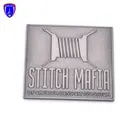Square Shape Custom Antique Nickel Metal Badge Factory High Quality Lapel Pins with Stitch Mafia