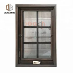aluminum wood veneer casement window