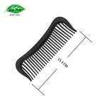 Hair salon plastic black color 6 Inch bearded shaped detangling comb