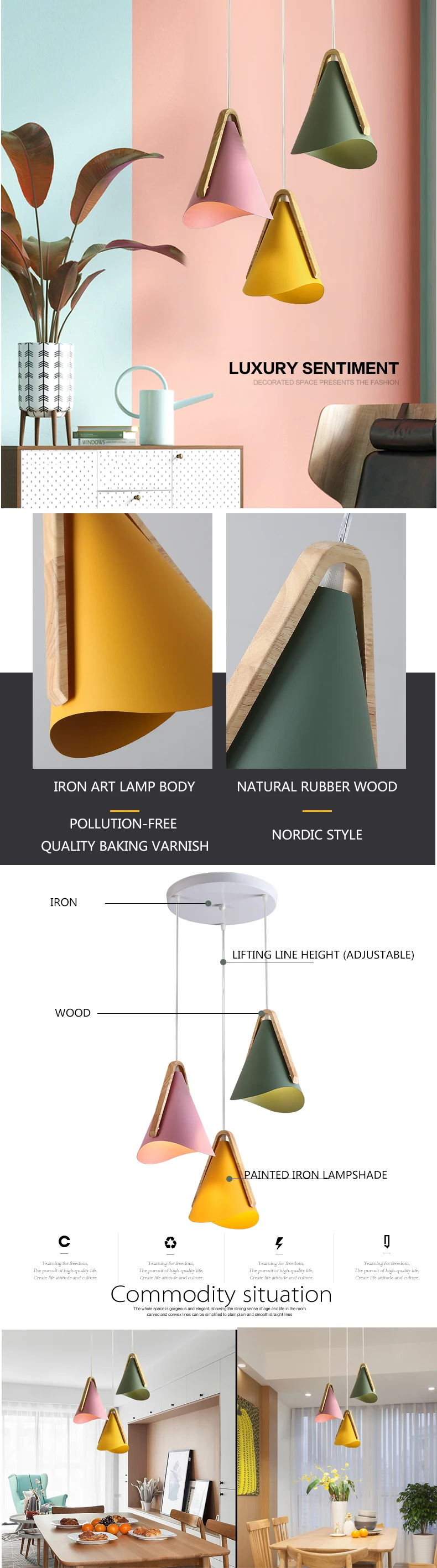 New design aluminum pipe pendant light designer decorative hanging lamp restaurant gold E14 LED droplight modern pendant light