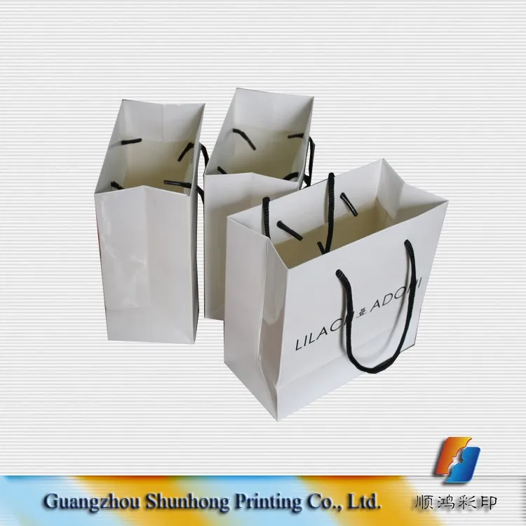 custom white paper bag