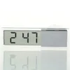 Proable Display Digital Car Electronic Clock Mini Durable Transparent LCD with Sucker