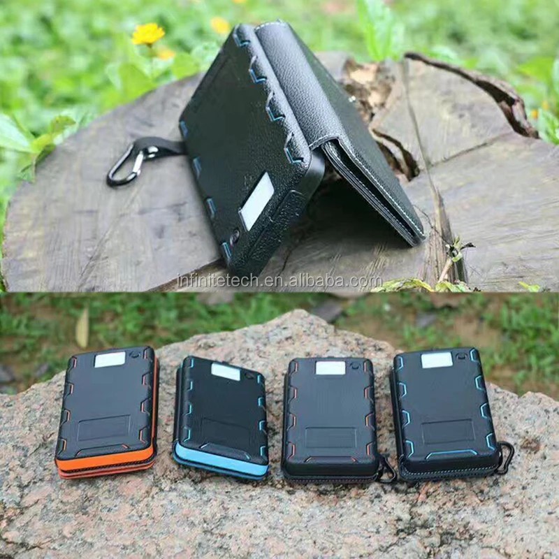 Waterproof shockproof external battery 10000mAh foldable solar power bank camping power bank - ANKUX.COM