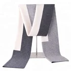 Luxury new style shawl mens custom knitted pattern real wool scarf