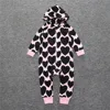 China Supplier Clothes Warm Organic Plus Size Hooded Knitted Rompers With Letters For Baby